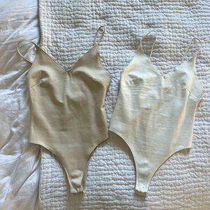 Brand new body suits - white and beige